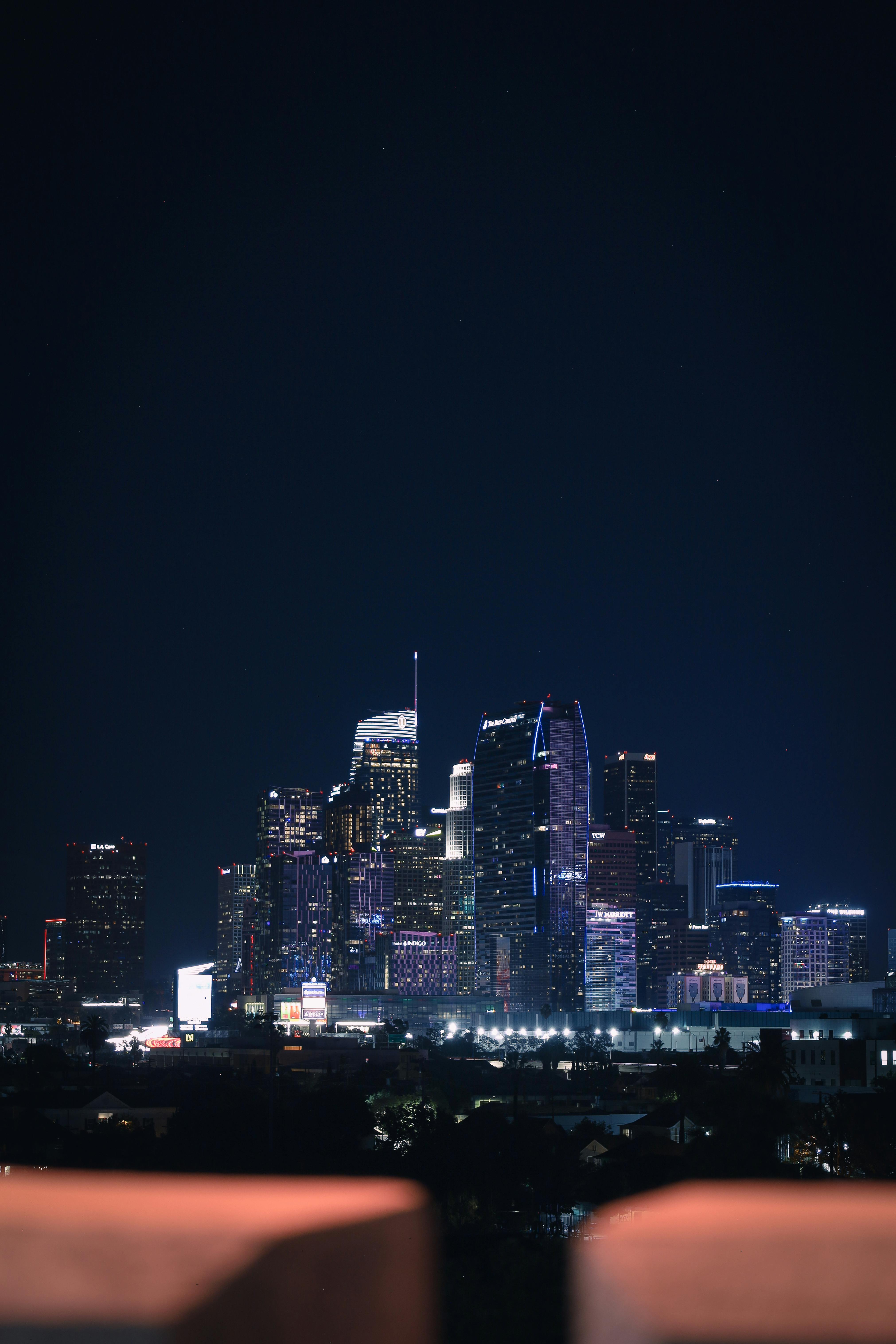 LA night skyline — HIRECAR